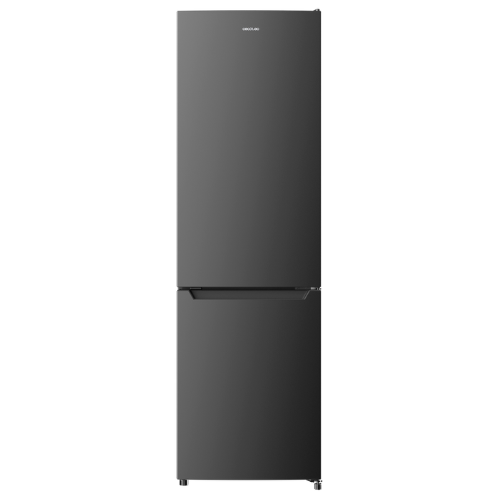 Frigider combinat Cecotec Bolero CoolMarket Combi 250 Dark E, 250 l, Total No Frost, clasa E, inox închis
