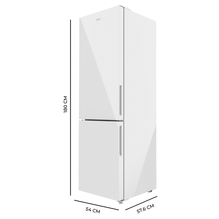 Frigider combină Cecotec Bolero CoolMarket Combi 250 White Glass D, 250 l, Total No Frost, clasa D, alb