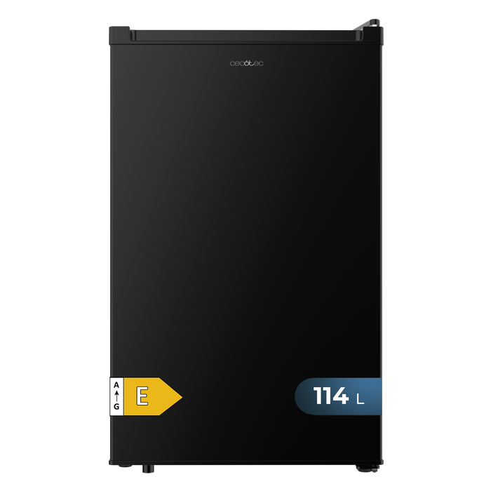 Mini frigider Cecotec Bolero CoolMarket TT 114 L Black, 114 l, clasa E, 50,3 × 55,2 × 83,7 cm, negru