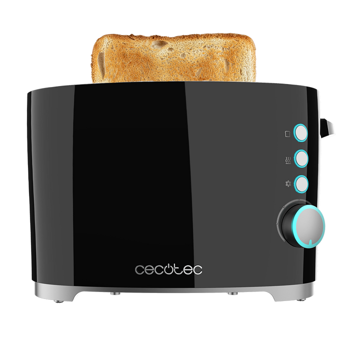 Prăjitor de pâine Cecotec Toast&Taste Double B, 650 W, 2 felii, 7 trepte, negru