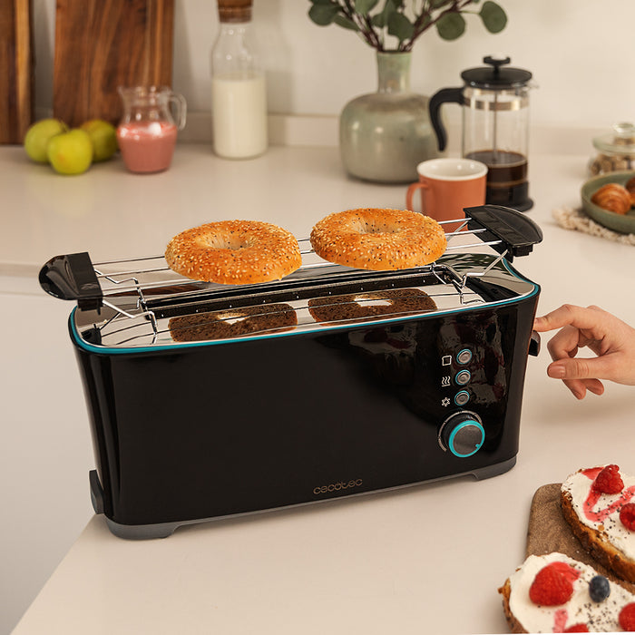 Prăjitor de pâine Cecotec Toast&Taste Extra B, 1000 W, 2 felii, 7 trepte, negru