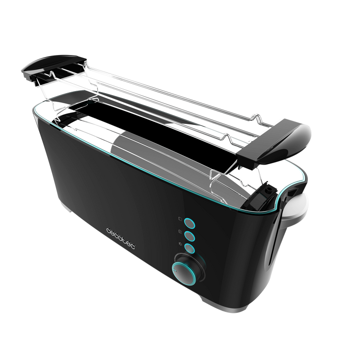 Prăjitor de pâine Cecotec Toast&Taste Extra B, 1000 W, 2 felii, 7 trepte, negru