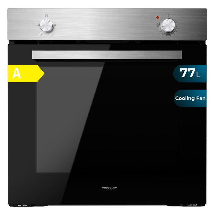 Cuptor încorporabil Cecotec Bolero Hexa C126000 Inox A, 77 l, 2800 W, clasa A, inox