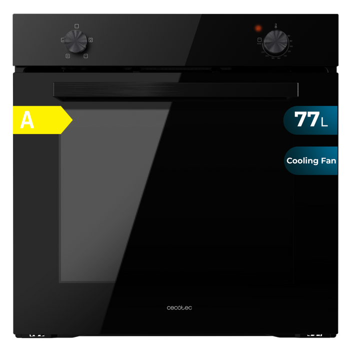 Cuptor încorporabil Cecotec Bolero Hexa C126000 Black A, 77 l, 2800 W, clasa A, negru