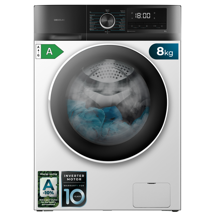Mașină de spălat rufe Cecotec Bolero DressCode 8500 Inverter A, 8 kg, 1400 rpm, 16 programe, clasa A