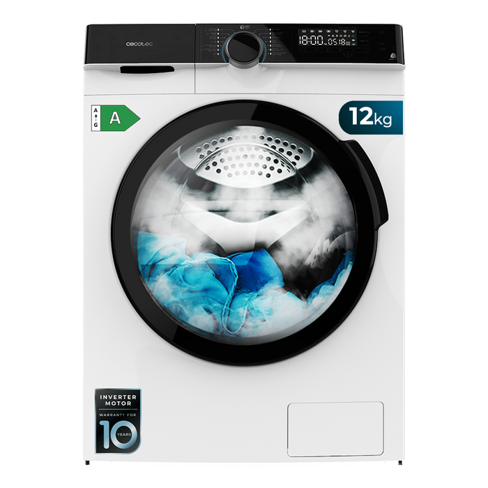 Mașină de spălat rufe Cecotec Bolero DressCode 121000 A, 12 kg, 1400 rpm, clasa A, albă