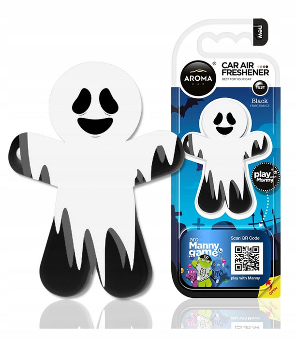 Odorizant de aer pentru mașină Aroma Car Manny Ghost Black