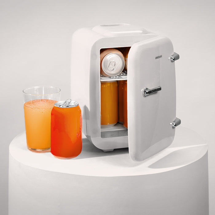 Mini frigider Cecotec Bolero MiniCooling 4L Habana White, 4 l, 12–220 V, alb