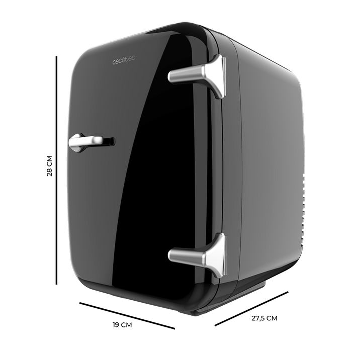 Mini frigider Cecotec Bolero MiniCooling 4L Habana Black, 4 l, 12-220 V, 19 × 27,5 × 28 cm, negru