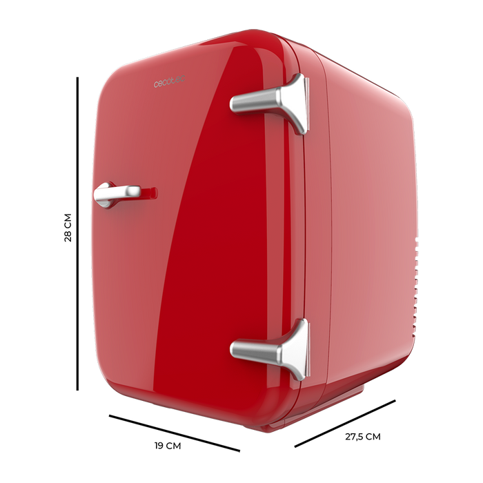 Mini frigider Cecotec Bolero MiniCooling 4L Habana Red, 4 l, 12–220 V, roșu