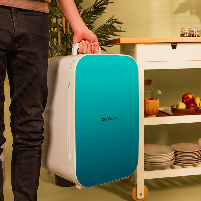 Mini frigider Cecotec Bolero MiniCooling 25L Bahamas Pat 1, 25 l, clasa E, albastru