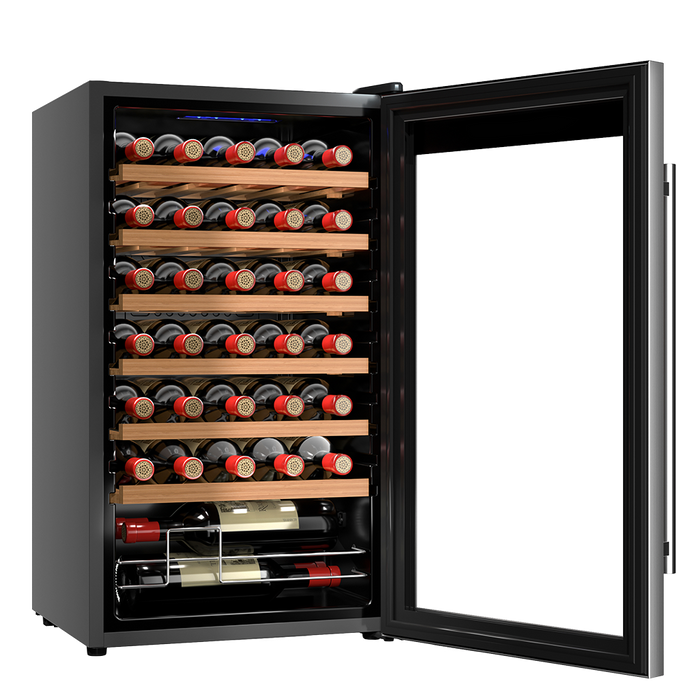 Răcitor de vinuri Cecotec Bolero GrandSommelier 34030 Inox Compressor, 34 sticle, 80 l, clasa G, inox