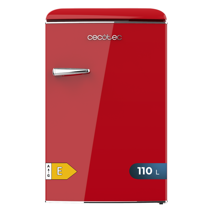 Frigider retro Cecotec Bolero CoolMarket TT Origin 110 Red E, 110 l, clasa E, roșu