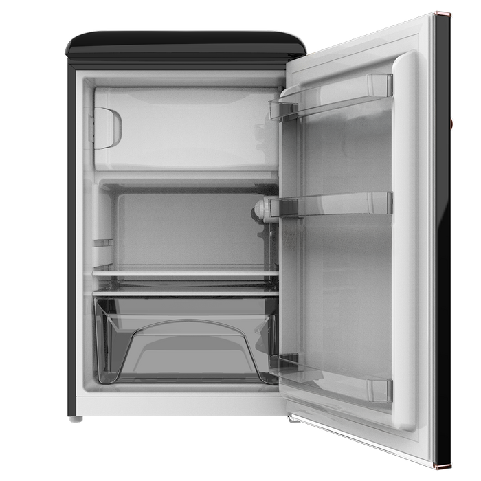 Frigider retro mini Cecotec Bolero CoolMarket TT Origin 110 Black E, 110 l, clasa E, negru