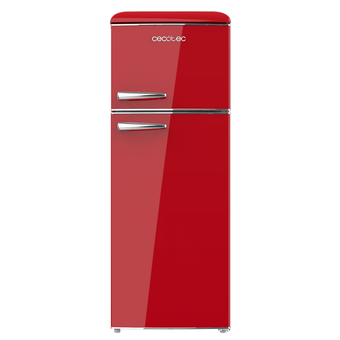 Frigider retro cu două uși Cecotec Bolero CoolMarket 2D Origin 215 Red E, 215 l, clasa E, 55 × 58,5 × 148,5 cm, roșu