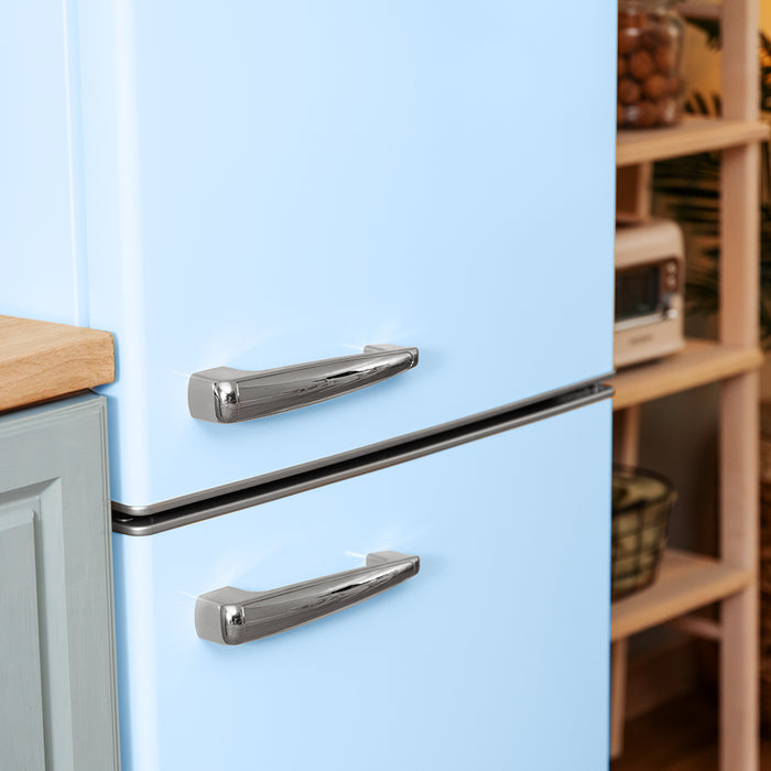 Combină frigorifică retro Cecotec Bolero CoolMarket Combi Origin 300 Blue E, 300 l, clasa E, 191,5 cm, albastră