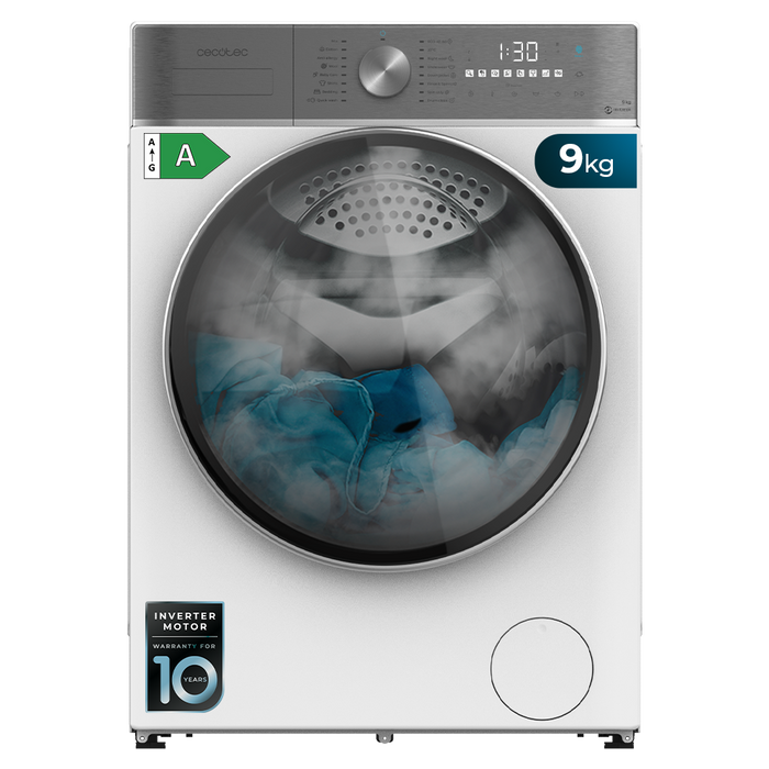 Mașină de spălat rufe Cecotec Bolero DressCode 9800 Inverter A, 9 kg, 1400 rpm, clasa A, albă
