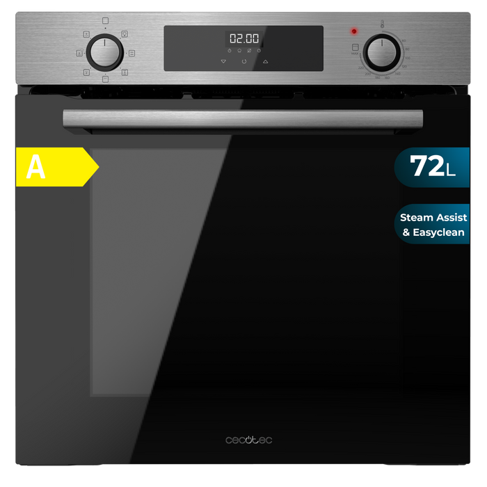 Cuptor încorporabil multifuncțional Cecotec Bolero Hexa M226000 Inox A, 72 l, 2800 W, clasa A, inox