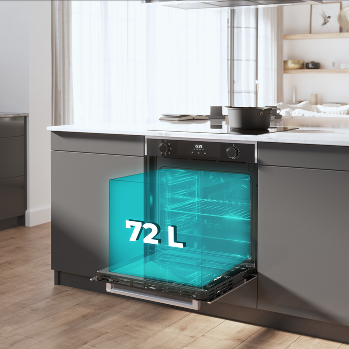 Cuptor încorporabil multifuncțional Cecotec Bolero Hexa M226000 Edge A, 72 l, 2800 W, clasa A, inox