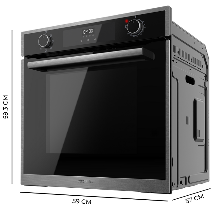 Cuptor încorporabil multifuncțional Cecotec Bolero Hexa M226000 Edge A, 72 l, 2800 W, clasa A, inox