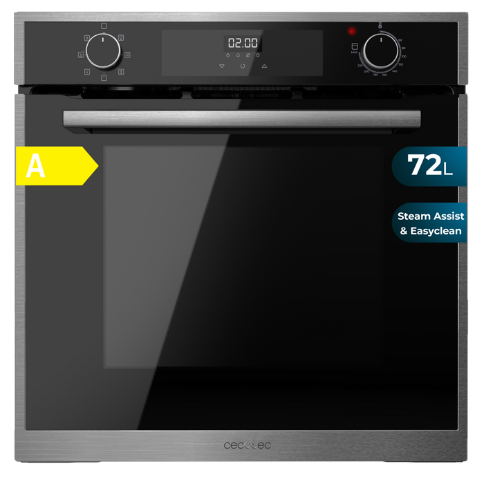 Cuptor încorporabil multifuncțional Cecotec Bolero Hexa M226000 Edge A, 72 l, 2800 W, clasa A, inox
