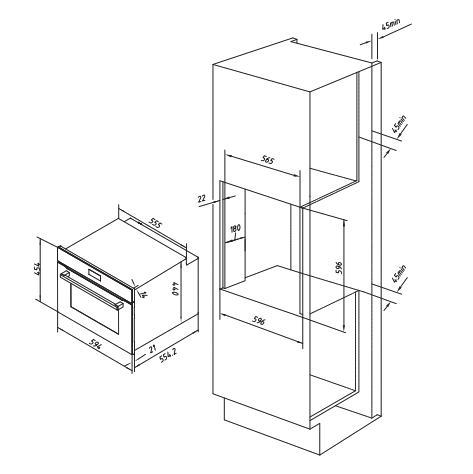 Cuptor încorporabil Cecotec Bolero Hexa C134500 Inox A, 56 l, 2600 W, clasa A, inox