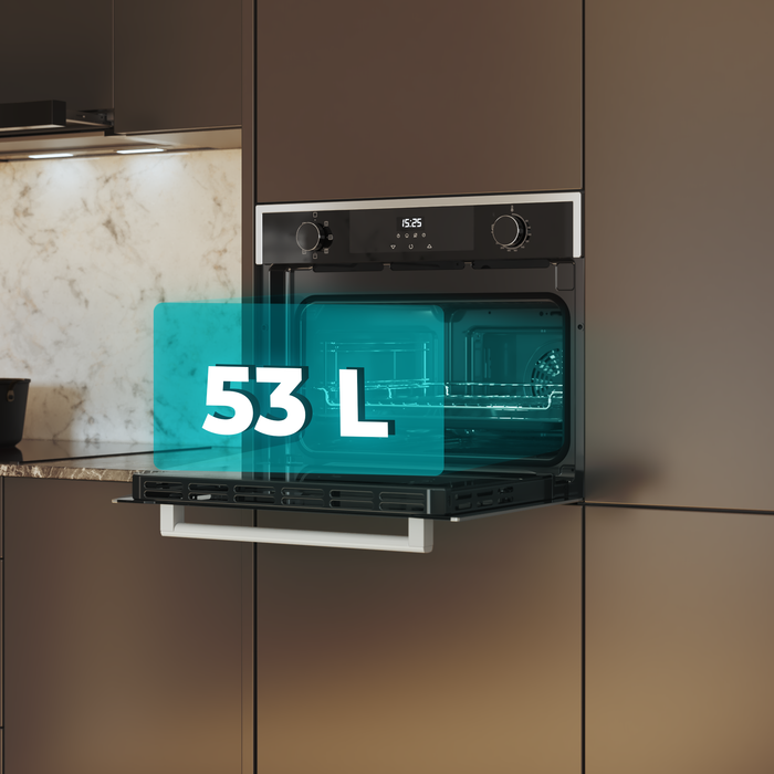 Cuptor încorporabil multifuncțional Cecotec Bolero Hexa M224500 Edge A, 53 l, 2600 W, 7 funcții, clasa A