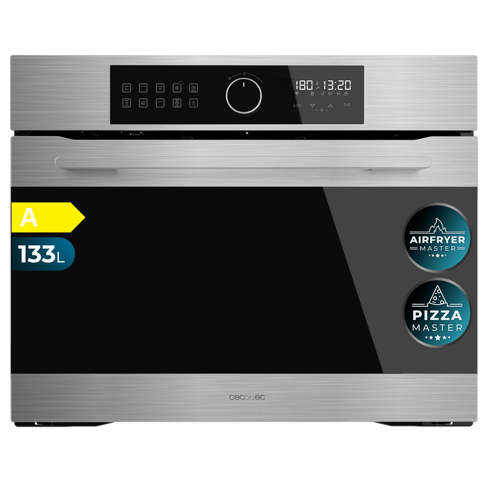 Cuptor încorporabil cu funcție Airfryer Cecotec Bolero Hexa AF319000 Inox A, 133 l, 11 funcții, clasa A, inox
