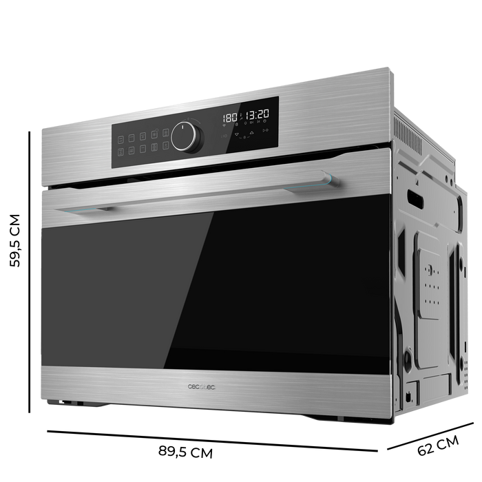 Cuptor încorporabil cu funcție Airfryer Cecotec Bolero Hexa AF319000 Inox A, 133 l, 11 funcții, clasa A, inox