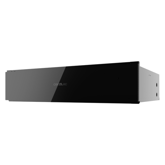 Sertar încălzitor încorporabil Cecotec Bolero Hexa WD Glass Black, 60 cm, 30–80 °C, control mecanic