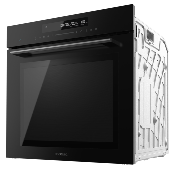 Cuptor multifuncțional încorporabil Cecotec Bolero Hexa SM406000 Glass Black A+, 72 l, 2900 W, clasa A+, negru