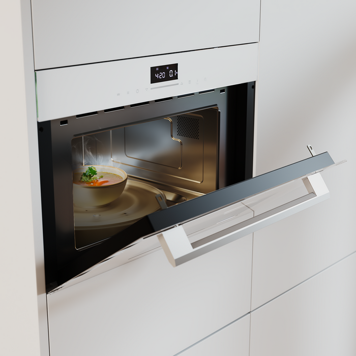 Cuptor cu microunde încorporabil Cecotec Bolero Hexa MW703800 Glass White, 34 l, grill, alb