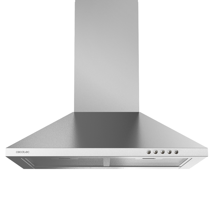 Hotă piramidală Cecotec Bolero Flux PM 604300 Inox C, 60 cm, 105 W, clasa C, inox