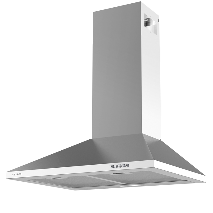 Hotă piramidală Cecotec Bolero Flux PM 604300 Inox C, 60 cm, 105 W, clasa C, inox