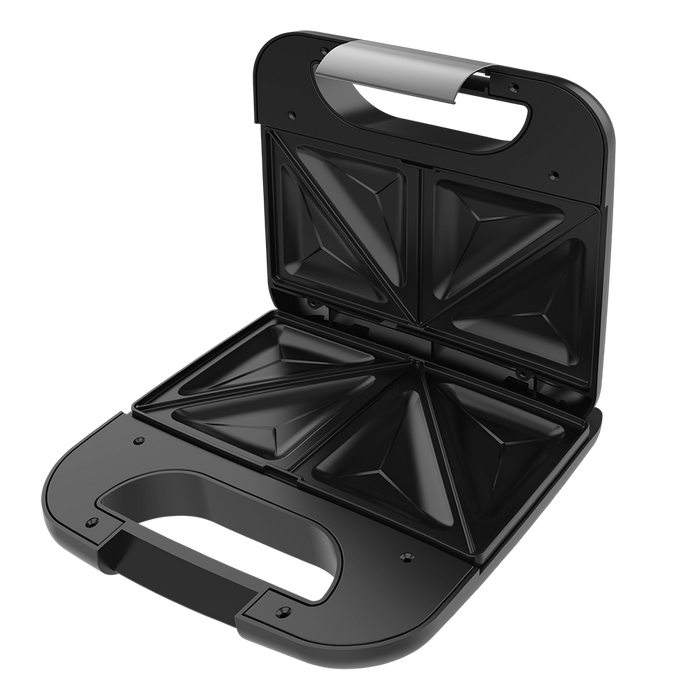 Aparat pentru sandvișuri Cecotec Rock’nToast Combo, 800 W, pentru 2 sandvișuri, 3 plăci interschimbabile, inox