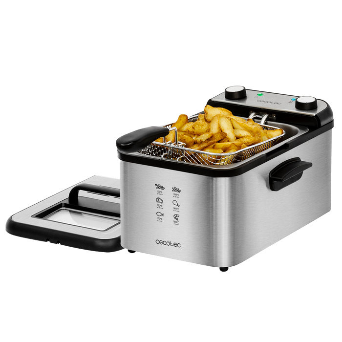 Friteuză Cecotec CleanFry Infinity 3000 Full Inox, 3 l, 2400 W, gri