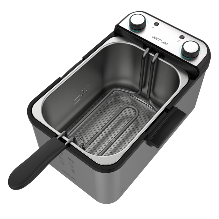 Friteuză Cecotec CleanFry Infinity 3000 Full Inox, 3 l, 2400 W, gri