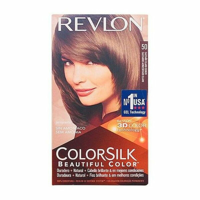 Vopsea Fără Amoniac Colorsilk Revlon 929-95509 Lengvų pelenų kaštoninė (1 Unități)