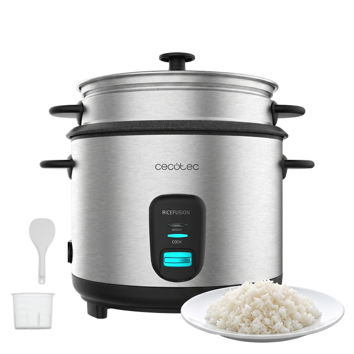 Oală electrică pentru orez Cecotec Ricefusion 7000 Inox Max, 1,8 l, 700 W, inox