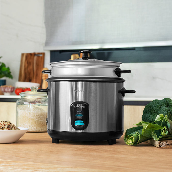 Oală electrică pentru orez Cecotec Ricefusion 7000 Inox Max, 1,8 l, 700 W, inox