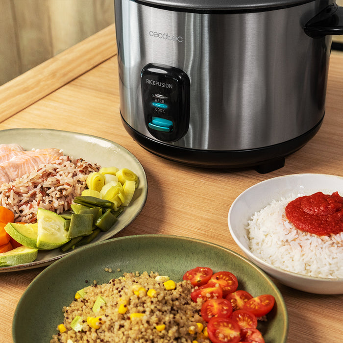 Oală electrică pentru orez Cecotec Ricefusion 7000 Inox Max, 1,8 l, 700 W, inox