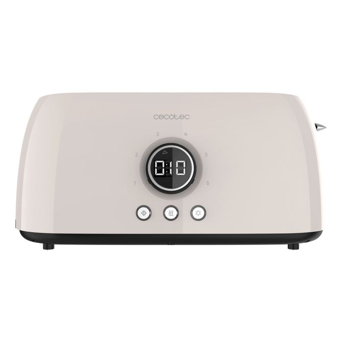 Prăjitor de pâine digital Cecotec ClassicToast 15000 Beige Extra Double, 1500 W, 4 felii, bej