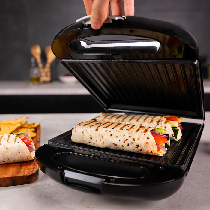 Aparat pentru sandvișuri Cecotec Rock´Ntoast Family 3In1, 1500 W, 4 sandvișuri, 3 plăci interschimbabile, albă