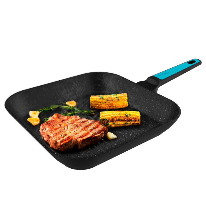 Tigaie grill Cecotec Polka Platinum 28 Grill Thunder, 28 cm, 6 straturi, bază de 5 mm