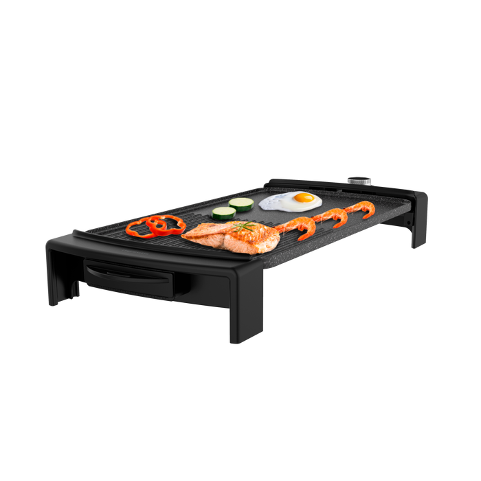 Grătar electric Cecotec Tasty&Grill 2500 RockWater MixGrill, 2150 W, suprafață 45 × 25 cm, oțel