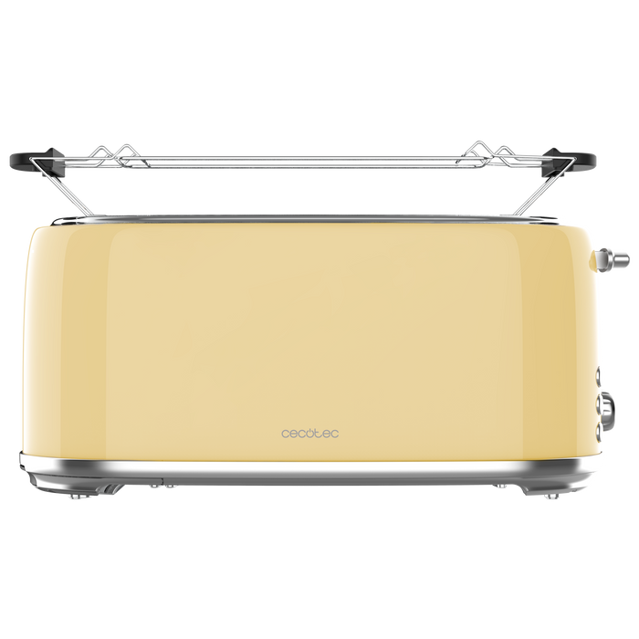 Prăjitor de pâine vertical Cecotec Toast&Taste 1600 Retro Double Beige, 1630 W, 4 felii, 6 trepte, bej