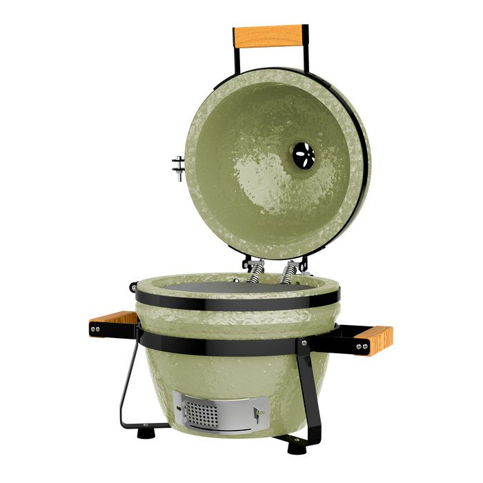 Grătar ceramic Cecotec Dragonfire 3200, diametru 32 cm, rezistență până la 1000 °C, 45 × 51,5 × 49 cm