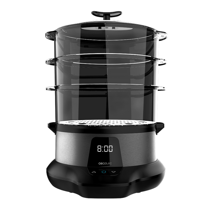 Aparat de gătit cu abur Cecotec Vapovita 3000 Pro, 1000 W, 3 recipiente, bol de 1 l