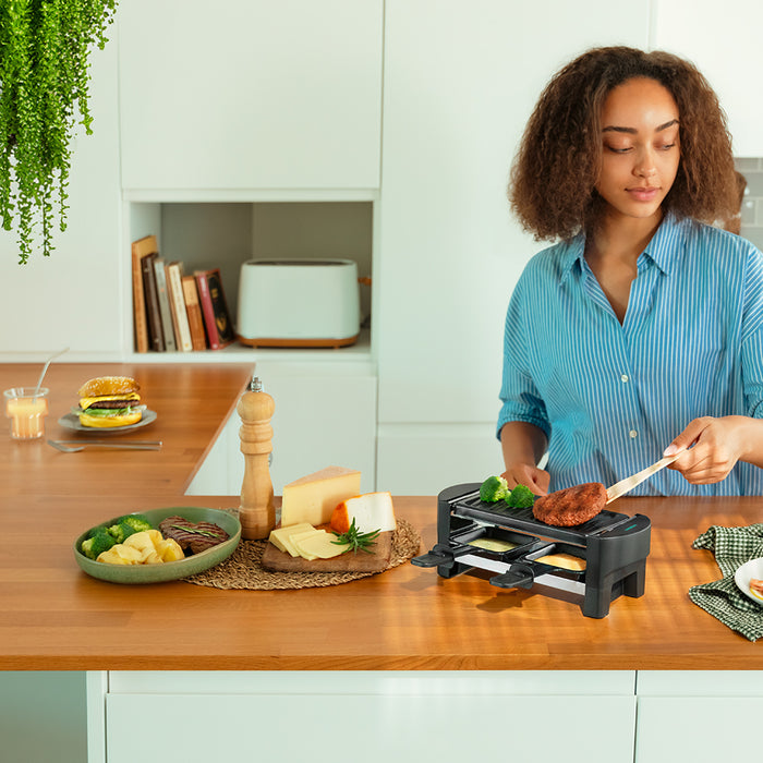 Raclette cu grill Cecotec Cheese&Grill 3200 Pocket, 320 W, pentru 2 persoane