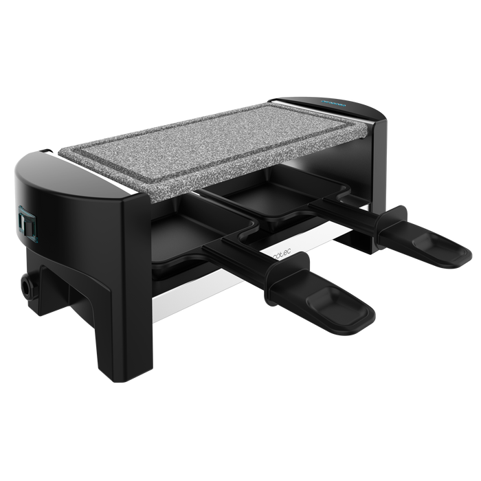 Raclette Cecotec Cheese&Grill 3200 Pocket AllStone, 320 W, pentru 2 persoane, 11 × 30 × 10,5 cm